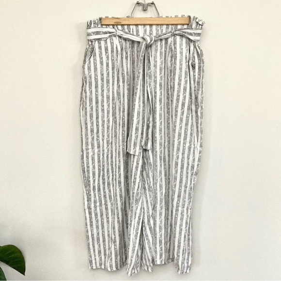 PAPILLON Wide Leg Capri Pants, Tie Waist - Picture 1 of 8